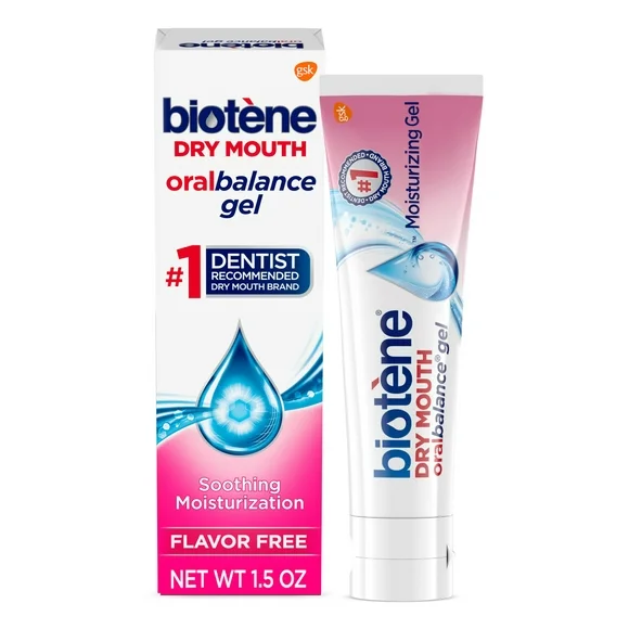 Biotene Oralbalance Alcohol Free Dry Mouth Moisturizing Gel, Unflavored, 1.5 Oz, for Children and Adults