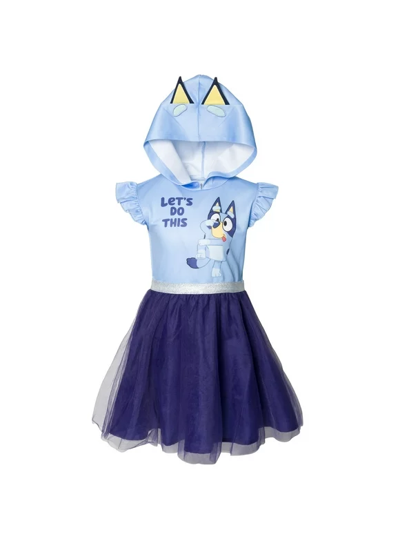 Bluey Toddler Girls Mesh Cosplay Dress Toddler to Big Kid