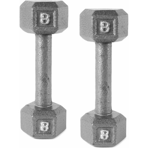 CAP Barbell Cast Iron Dumbbell Weights, 8 Lb. Pair