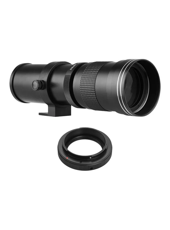 Camera MF Super Telephoto Zoom Lens F/8.3-16 420-800mm T Mount with Adapter Ring Universal 1/4 Thread Replacement for EF-Mount Cameras 80D 77D 70D 60D 60Da 50D 7D 6D 5D T7i T7s T6s T6i T6