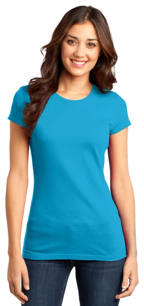 District DT6001 Juniors T-Shirt - Light Turquoise - 2X-Large