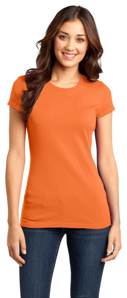 District DT6001 Juniors T-Shirt - Orange - 2X-Large