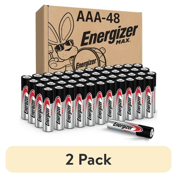 (2 pack) Energizer MAX AAA Batteries (48 Pack), Triple A Alkaline Batteries