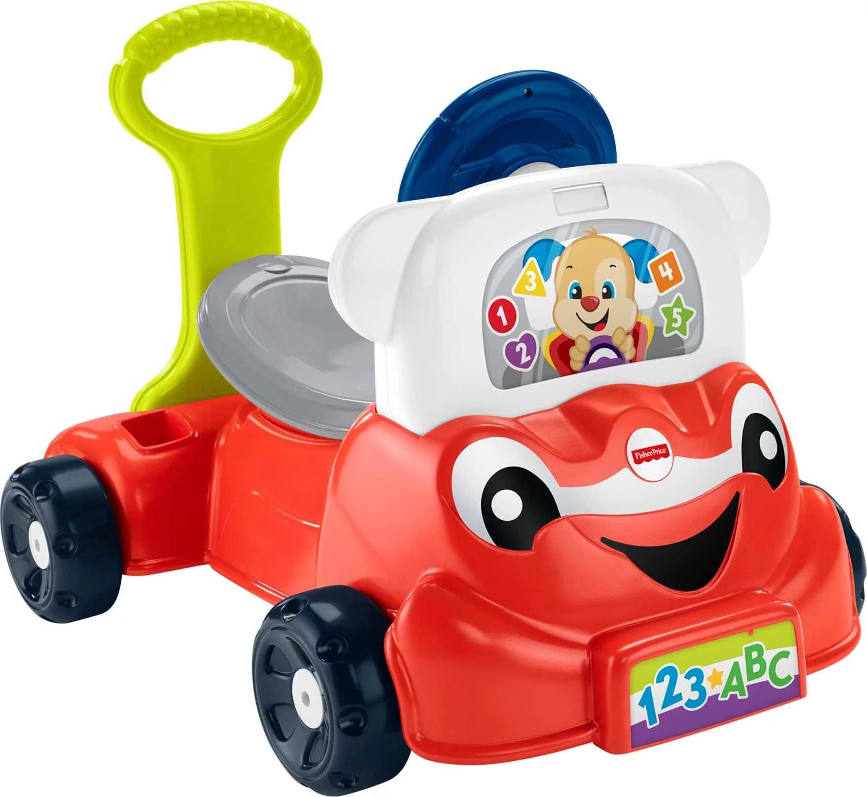 Fisher-Price Laugh & Learn 3-in-1 Smart Car Interactive Infant Walker & Toddler Ride-On Toy