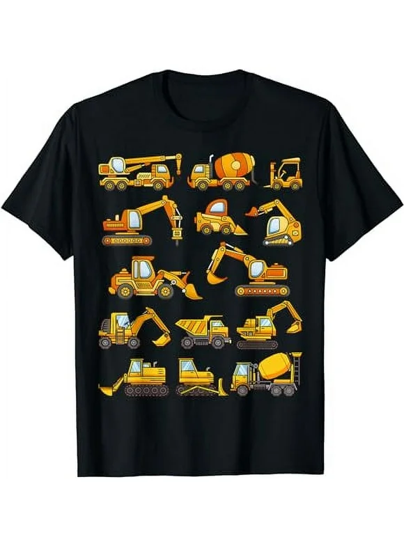 Funny Gift Construction Excavator Shirt For Boys Girls Teen T-Shirt