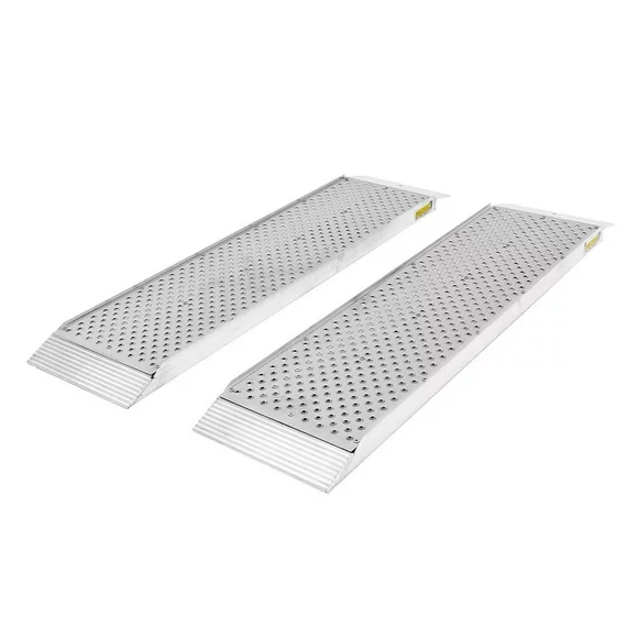 Guardian S-4812-1500-P Dual Runner Shed Ramps with Punch Plate Surface - 12in Wide, 4' Long