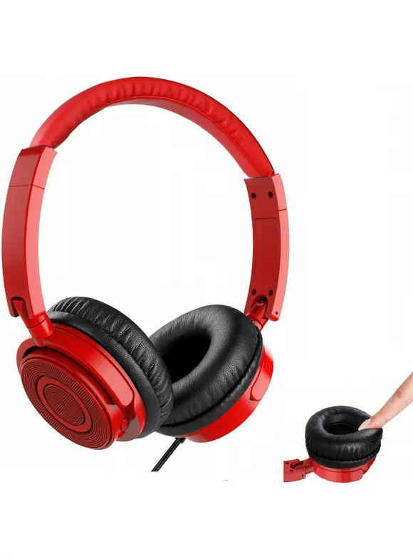 Headphone,On Ear Headphones Foldable Headphones Lightweight Headband Headsets with Microphone for Teens/Boys/Girls/Adult/Smartphones/School/Airplane Travel