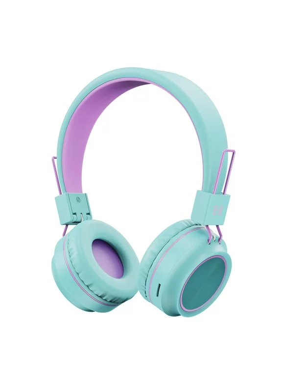 Kids Headphones, Seenda Child Headphones, Kid Headphones with Microphones, Girl Headphones, Over-ear Kids Headphones, Mint Green&Purple