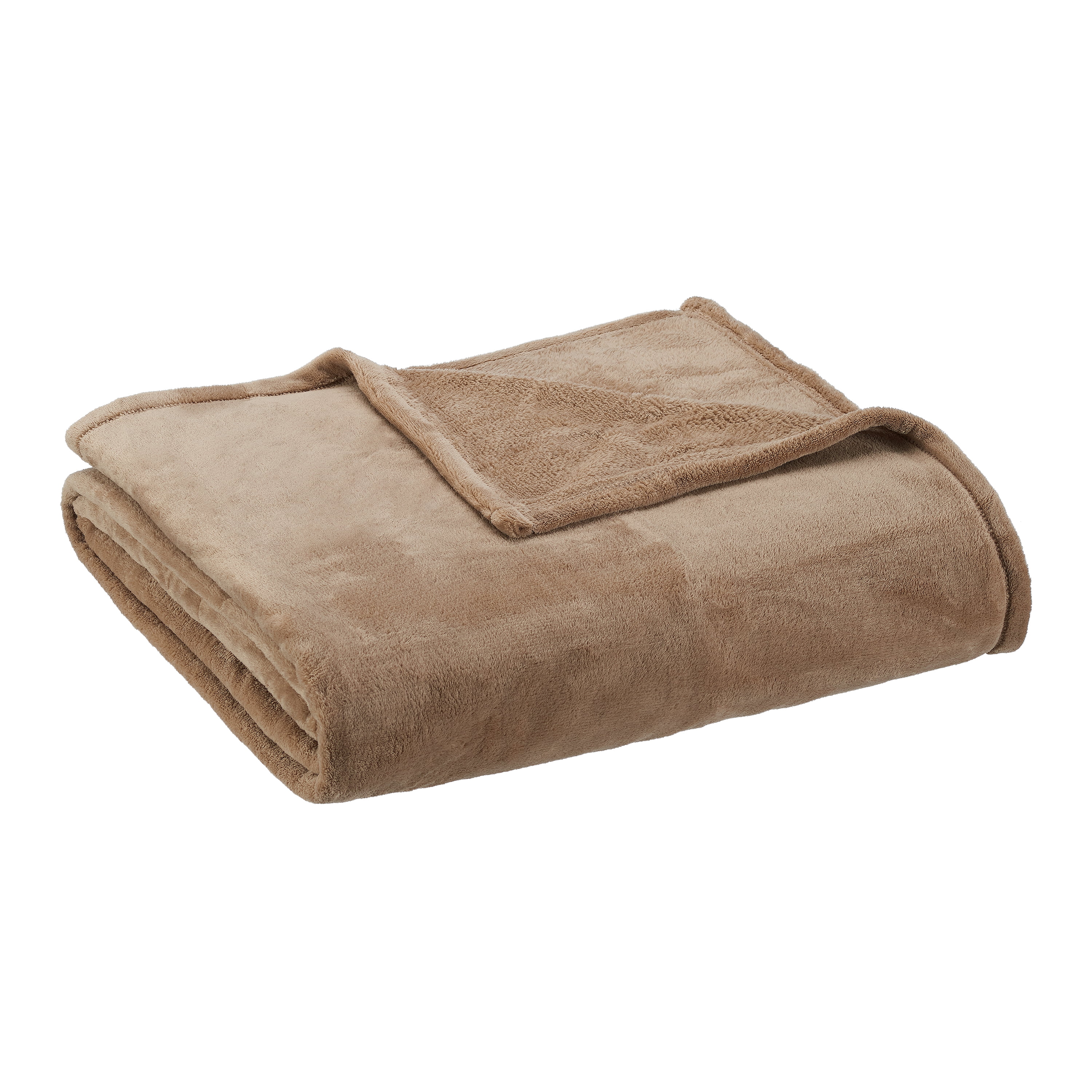 Mainstays Super Soft Plush Blanket, Brown, King 102"X90", Suitable for Adult