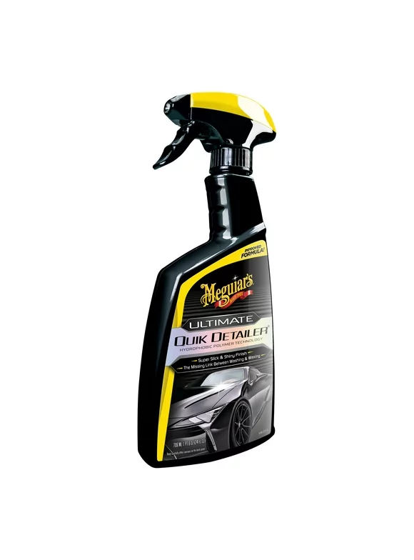 Meguiar's Ultimate Quik Detailer - Light Paint Cleaning and Enhanced Gloss Between Washes, G201024, 24 oz, Spray