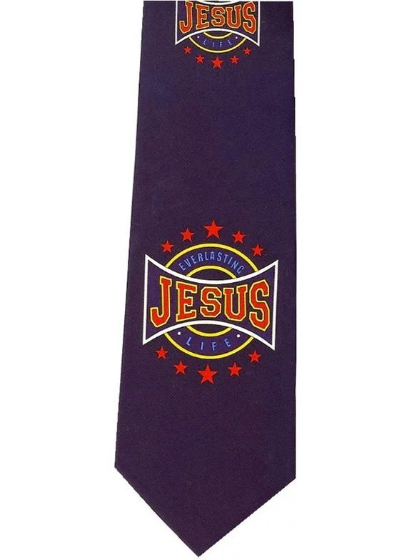 Men's Jesus - Everlasting Life Regular Length Novelty Neck Tie