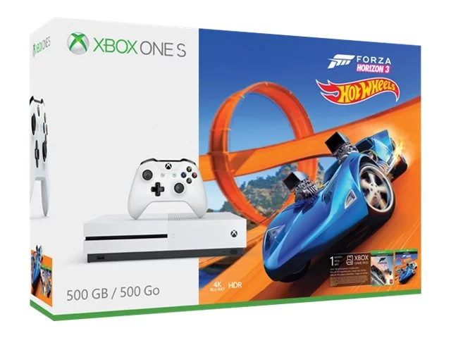 Microsoft Xbox One S 500GB Forza Horizon 3 Hot Wheels Bundle, White, ZQ9-00202