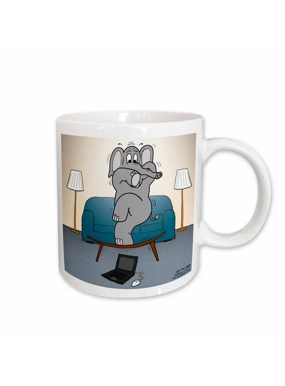 Modern Elephant Phobias Afraid of a Laptop Mouse 11oz Mug mug-15800-1