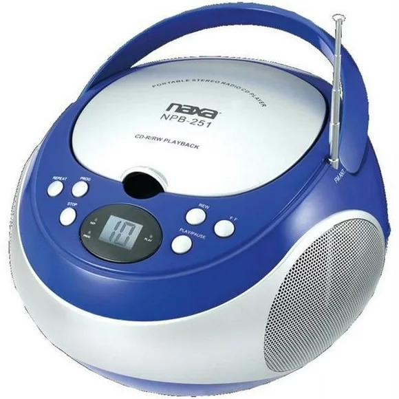 Naxa Portable Cd Player With Am-fm Radio -blue
