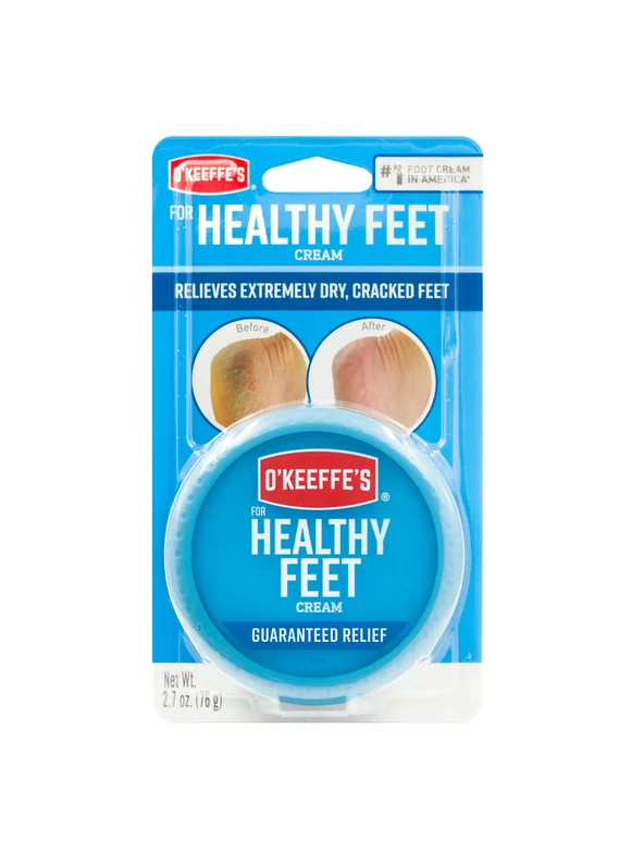 O'Keeffe's For Healthy Feet Cream (2.7 oz.) Jar for extremely dry, cracked feet