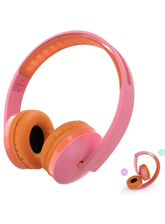 On Ear Headphones Foldable Headphones Lightweight Headband Headsets with Microphone Compatible Cellphones Computer MP3/4 Airplane School Tablet