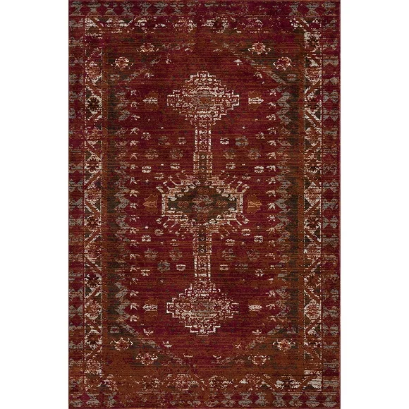 Ox Bay Gricia Traditional Oriental Area Rug, 7' 6" x 9' 6", Red & Brown