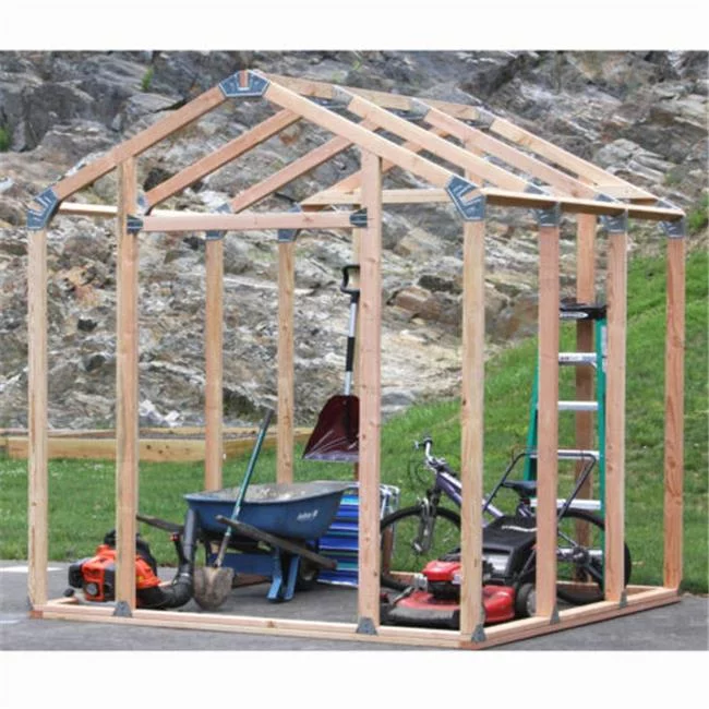 EZBUILDER 7x8ft Galvanized Steel Storage Shed Garage Barn DIY Framing Kit