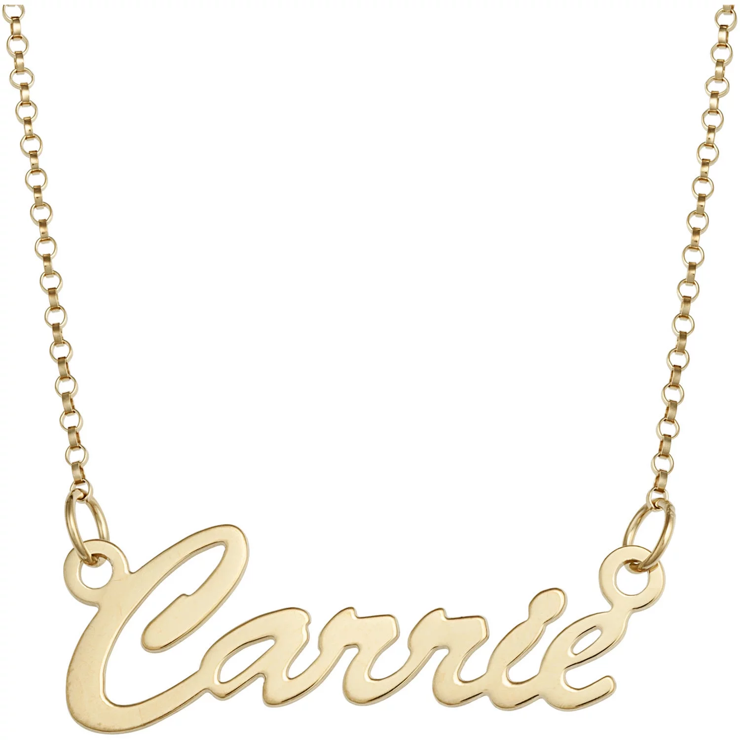 Personalized Planet Women's 14kt Gold-Plated Sterling Hollywood Nameplate Necklace,18"