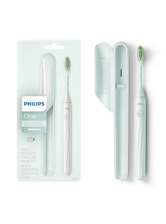 Philips One By Sonicare Battery Toothbrush, Mint Blue, HY1100/03
