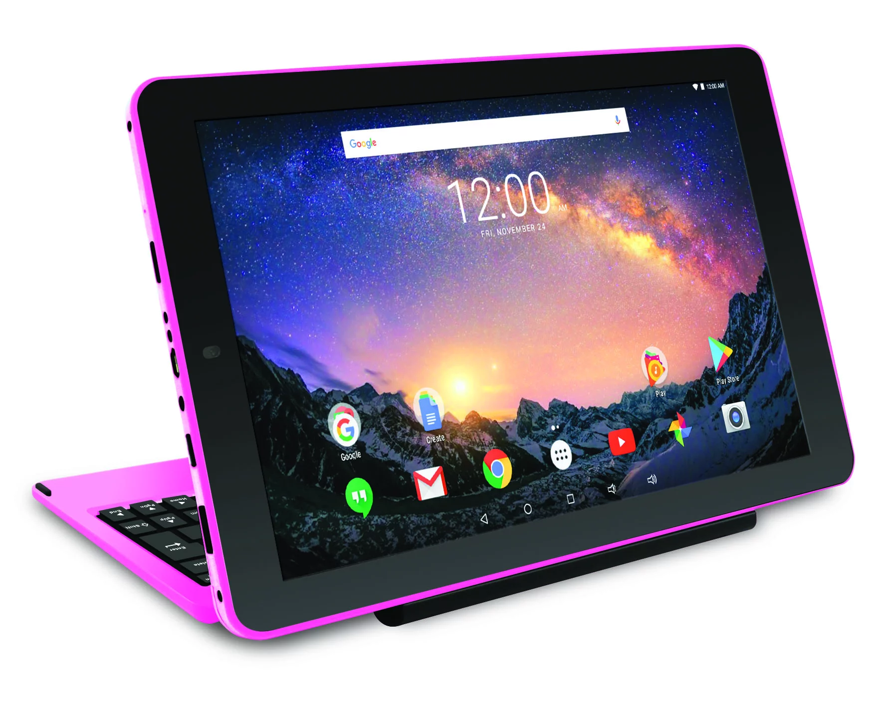 RCA Galileo Pro 11.5" 32GB 2-in-1 Tablet with Keyboard Case Android OS, Pink (Google Classroom Ready)