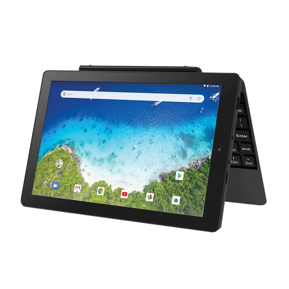 RCA Viking Pro 10.1" Android 2-in-1 Tablet 32GB Quad Core, Charcoal (Google Classroom Ready)