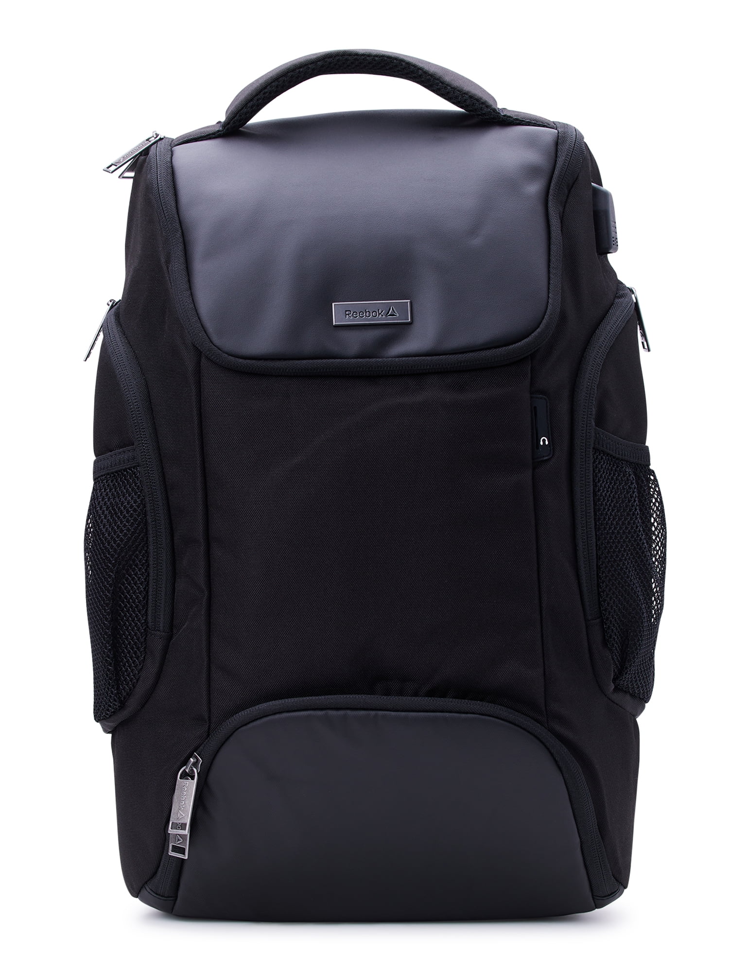 Reebok Unisex Nolan Tech USB Laptop 18" Backpack, Black