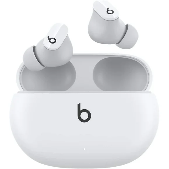 Restored Beats Studio Buds True Wireless Noise Cancelling Earbuds - Class 1 Bluetooth, 8 Hours of Listening Time, Sweat Resistant, Built-In Microphone - (White) (Refurbished)