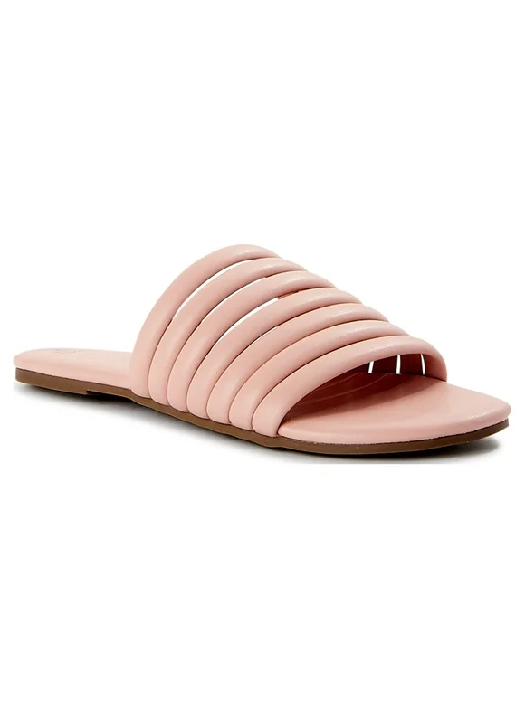 Time and Tru Women's Multi-Band Slide Sandals