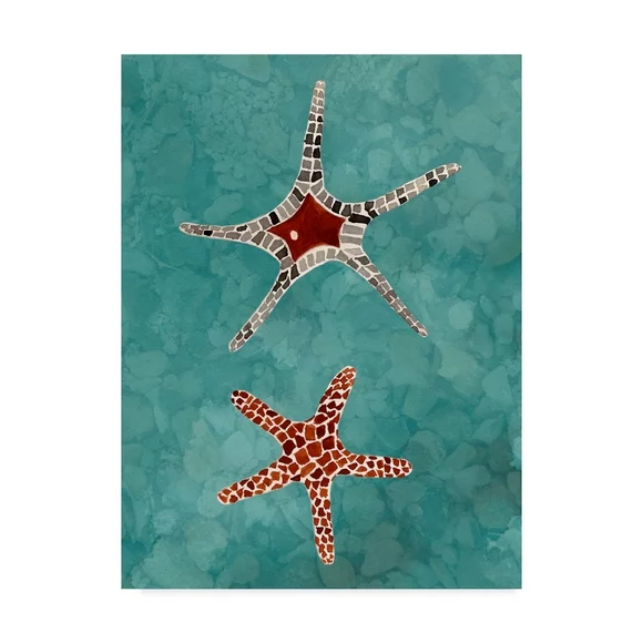 Trademark Fine Art 'Twin Starfish I' Canvas Art by Alicia Ludwig