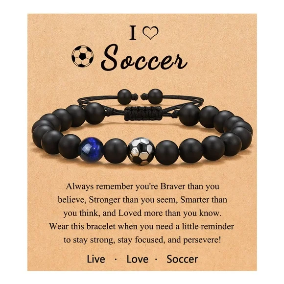 UNGENT THEM Soccer Gifts for Boys 8-12,  Gifts for Teen Teenage Boys 14-16 Gifts Ideas Soccer Stuff Soccer Accessories Stocking Stuffers for Teens Messi Cool Things for Guys Boys Bracelet
