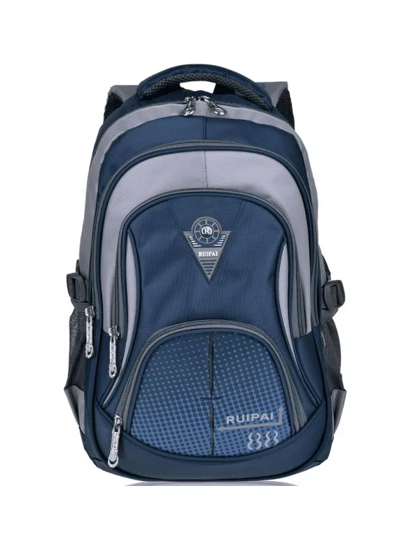 Vbiger Boys Backpack New Edition Students' Bags Decrease Pressured Backpack Fashionable School Bag for Travelling Hiking Shopping - Blue