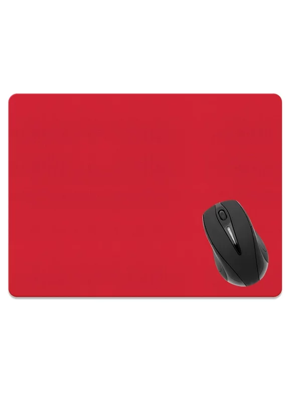 WIRESTER Super Size Rectangle Mouse Pad, Non-Slip X-Large Mouse Pad for Home, Office, and Gaming Desk - Solid Favorite Red