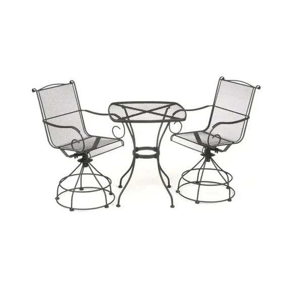 Woodard Uptown 3 Piece Bistro and Balcony Set with Powder Coated Finish