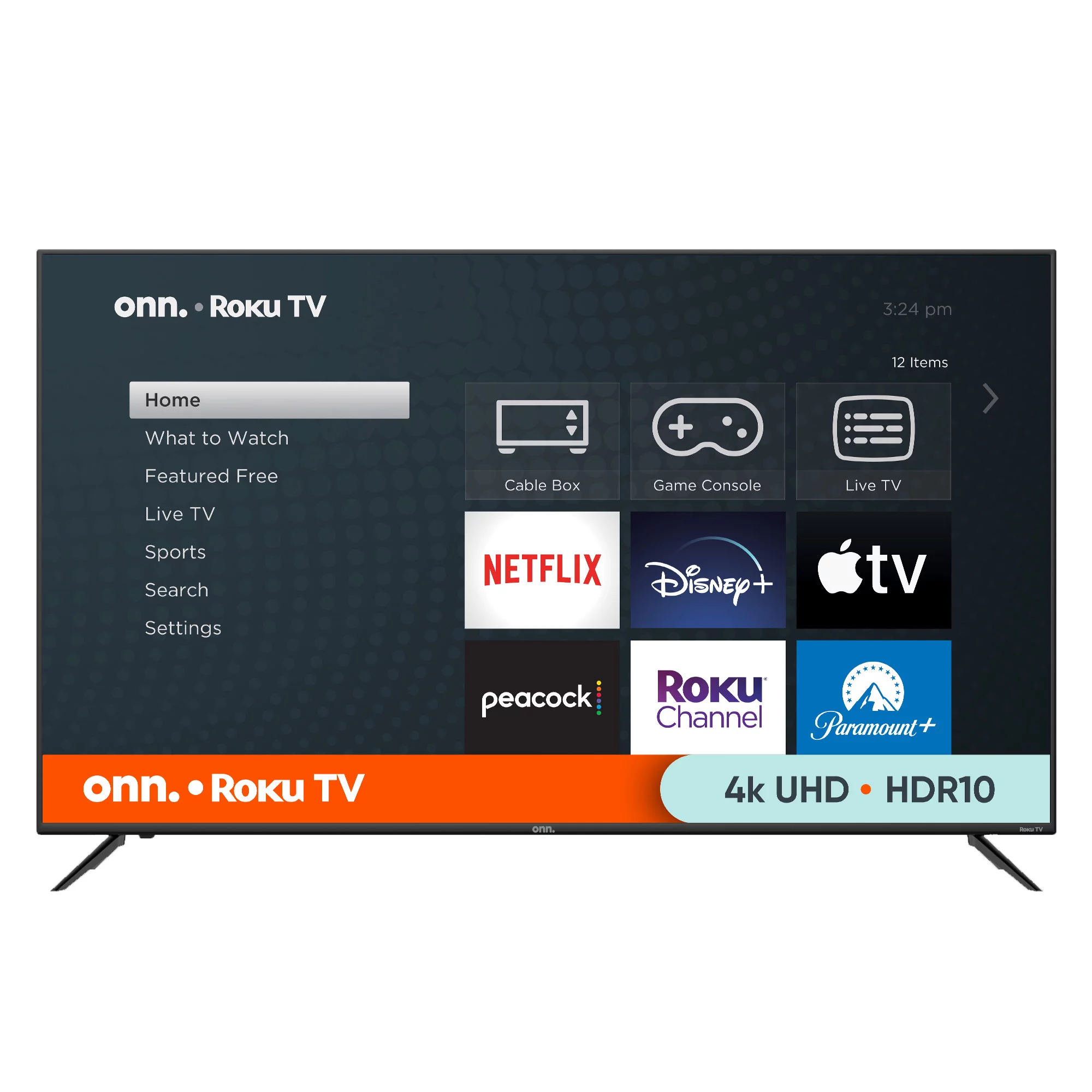 onn. 70” Class 4K UHD (2160P) LED Roku Smart TV HDR (100012588)